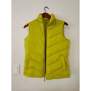 Lands’ End XS chartreuse yellow green puffer vest, great condition